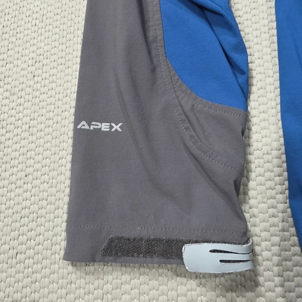 The North Face‎ Apex Mens Jacket Blue Gray Lightweight Shell Full Zip L G